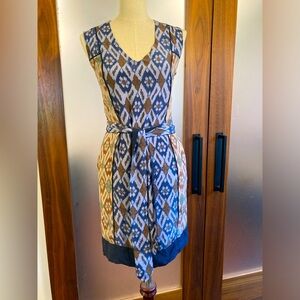 Ikat silk dress from Anthropologie. Sz 0